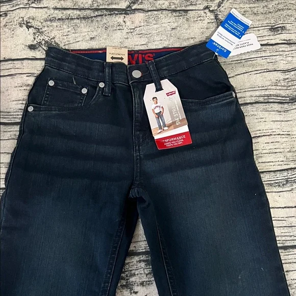 Levi's Boy’s Dark Denim 514 Straight Fit Jeans - Picture 6 of 6